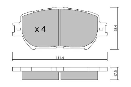 Комплект тормозных колодок AISIN BPTO-1023